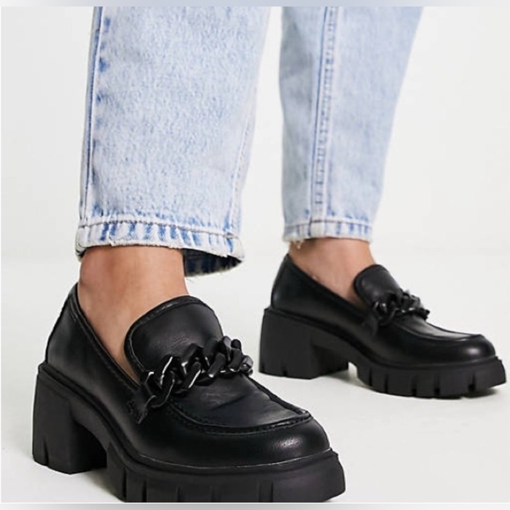 Steve Madden Girl Women’s Hoxton All Black Loafer 7.5 M US Y2K